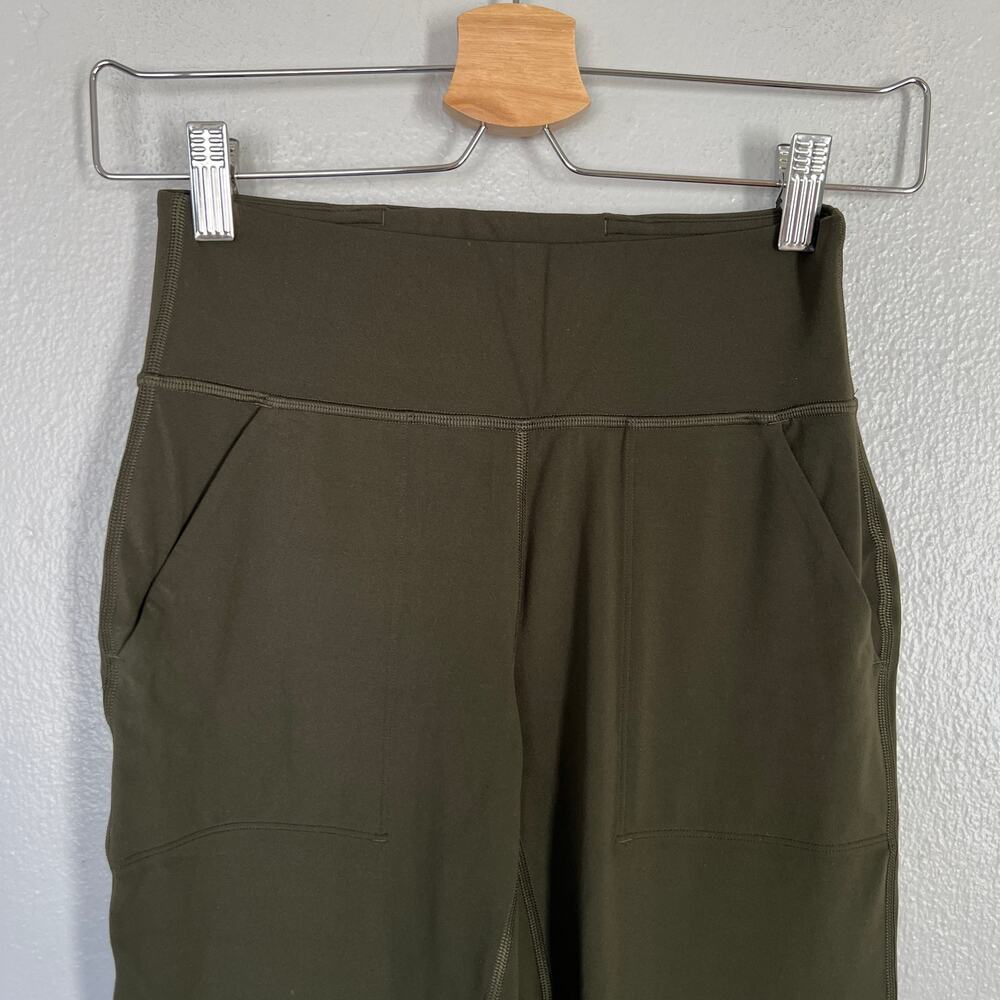 Lululemon Women's Align High Rise Jogger Pants Dark Olive Green Size 4 Pockets - Picture 3 of 10